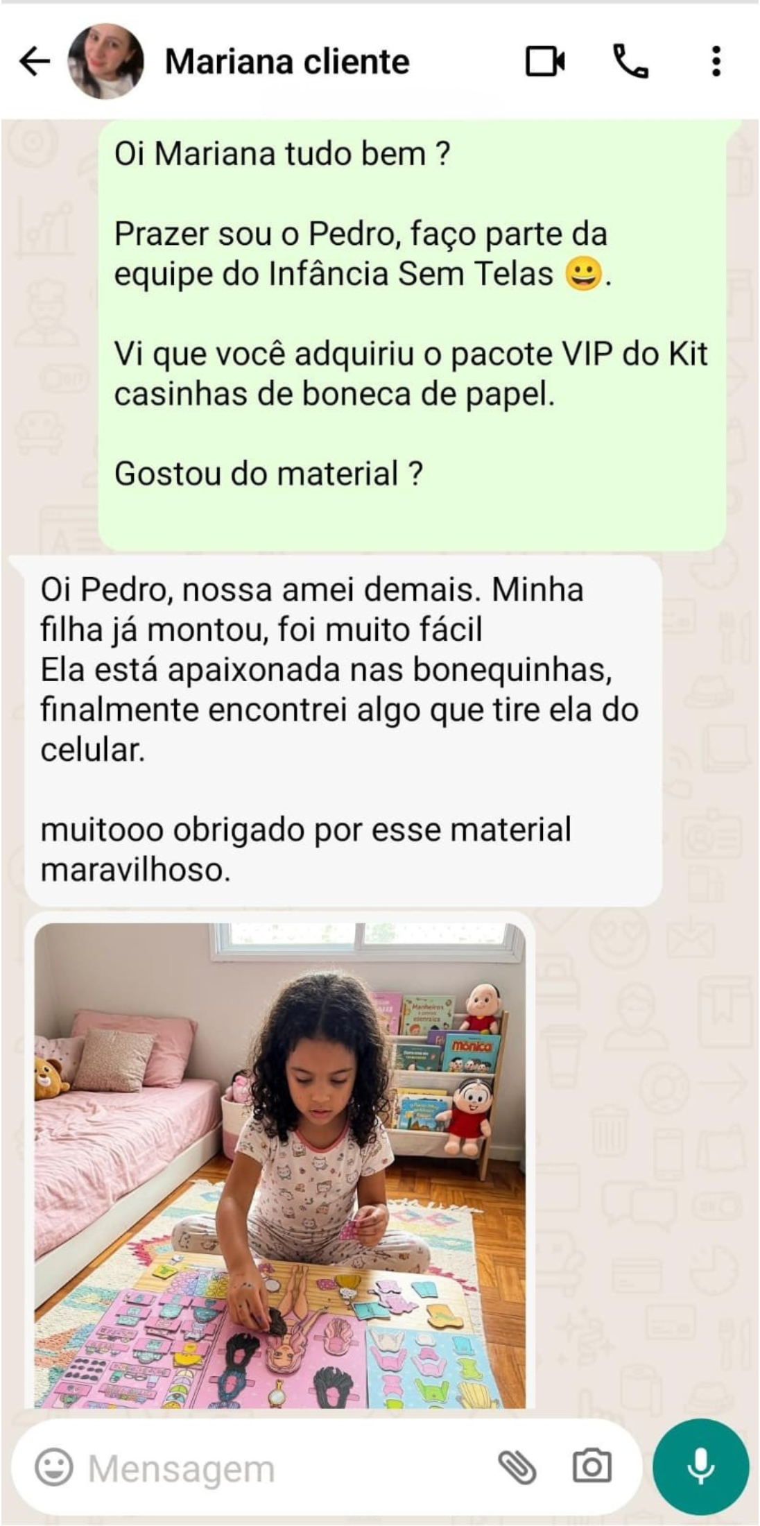 Depoimento mãe 1
