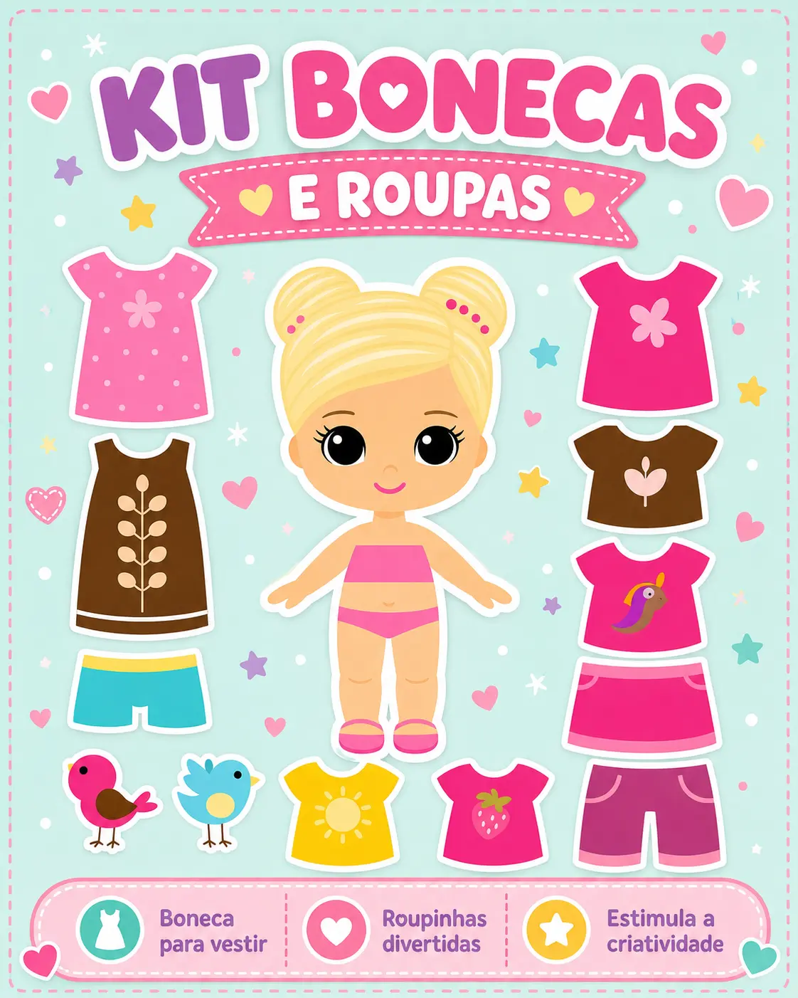 Bônus Kit Bonecas e Roupas